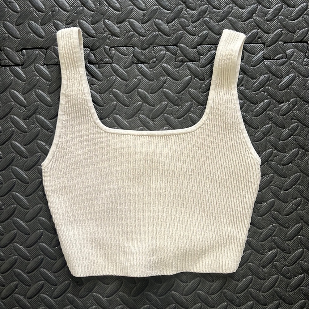 Aritzia Babaton sculpt knit cropped tank